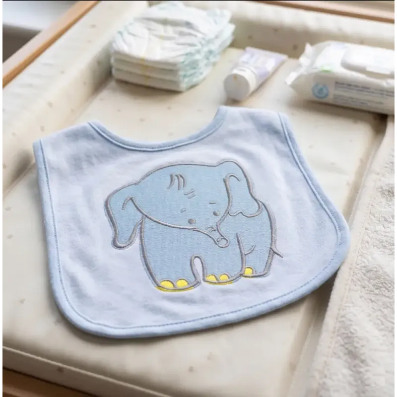 Happy baby elephant free machine embroidery design