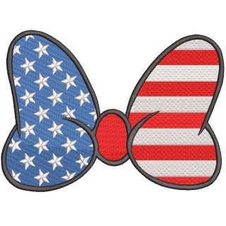 American bow embroidery design - Embroidery Design
