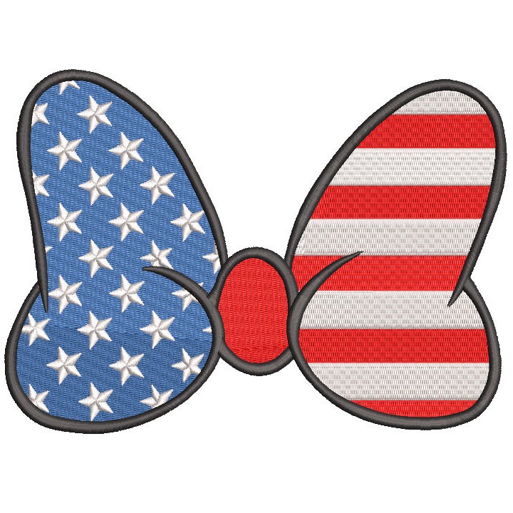 American bow embroidery design - Embroidery Design