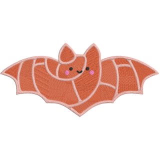 Concha Halloween bat embroidery design - Embroidery Design