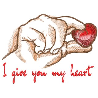 I give you my heart embroidery design - Embroidery Design