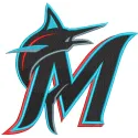 Embroidery design of the Miami Marlins Alternate logo 2019 featuring vibrant colors and intricate stitching details.