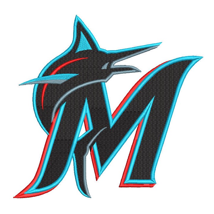 Miami Marlins Alternate logo 2019 embroidery design - Embroidery Design