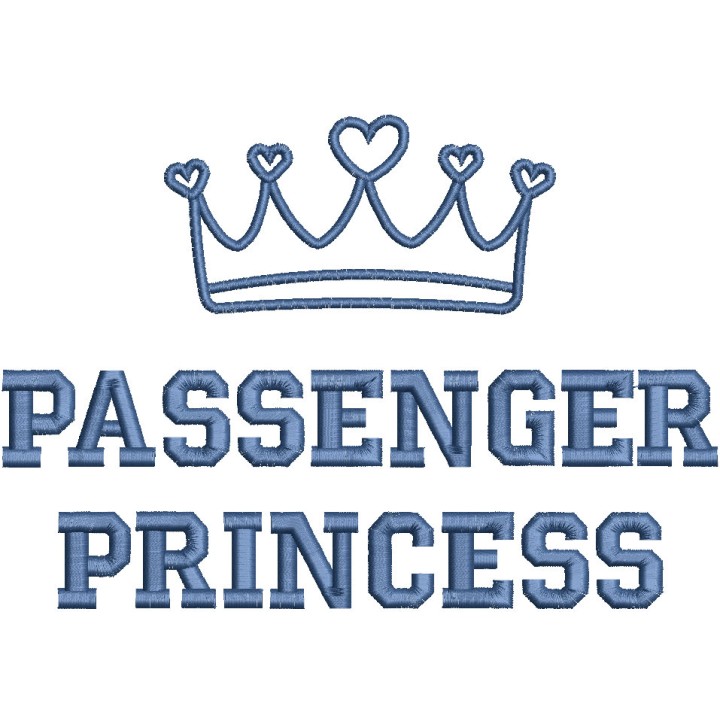 Passenger princess embroidery design - Embroidery Design