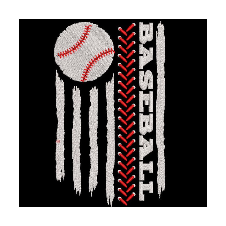 Baseball modern style embroidery design - Embroidery Design