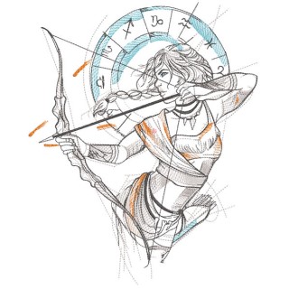 Real Indian right on target embroidery design - Embroidery Design