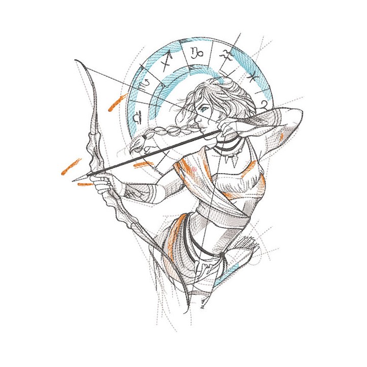 Real Indian right on target embroidery design - Embroidery Design