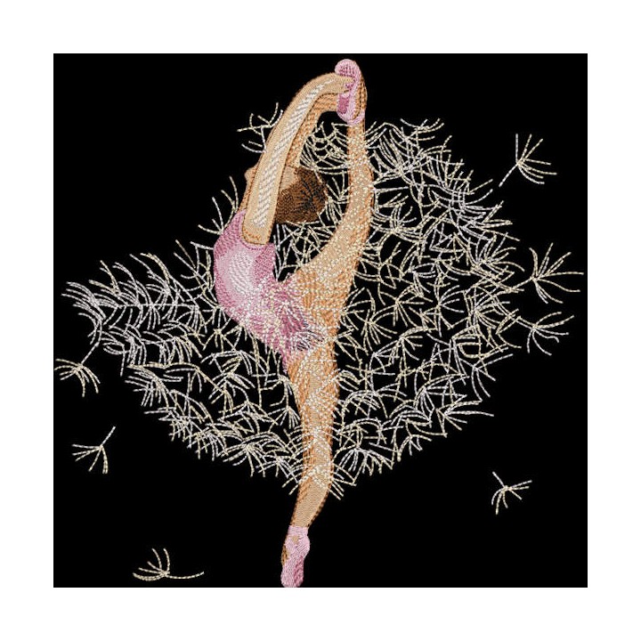 Ballerina dance figure embroidery design - Embroidery Design