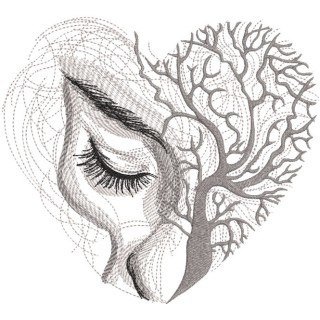 Two halves of my tree of life embroidery design - Embroidery Design