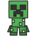 Minecraft Creeper game over embroidery design featuring a green pixelated Creeper with a game over text.