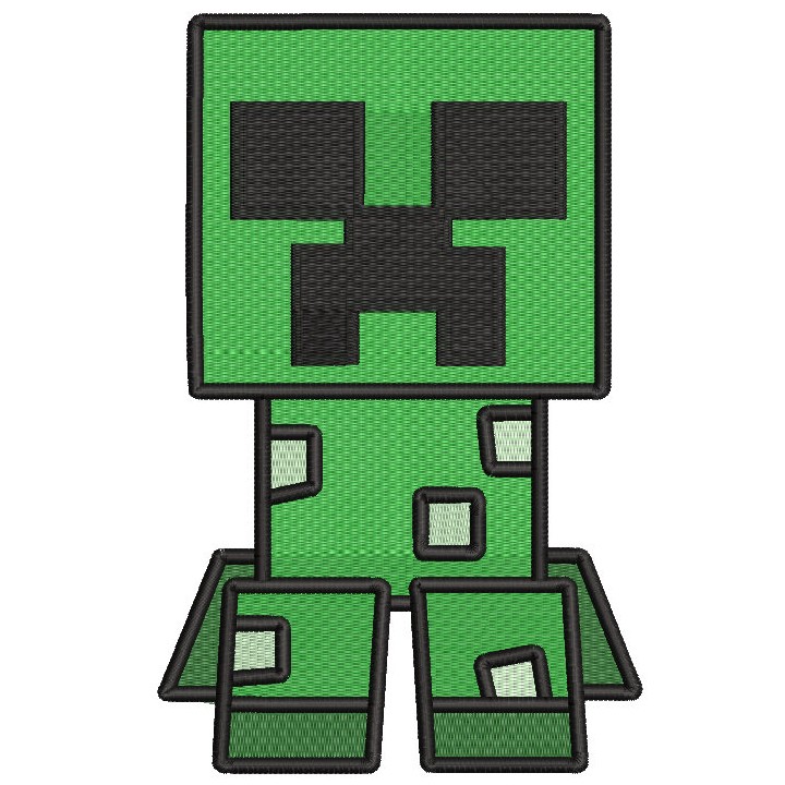 Minecraft Creeper game over embroidery design - Embroidery Design