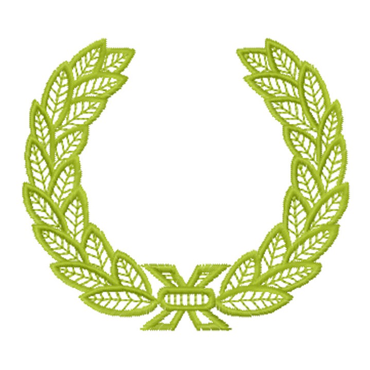 Laurel wreath embroidery design - Embroidery Design