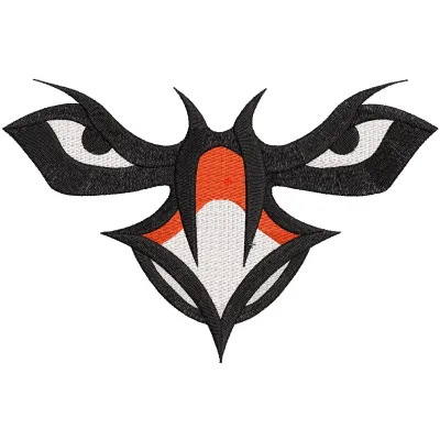 Auburn Montgomery Warhawks embroidery design featuring the team's logo in vibrant colors on fabric.