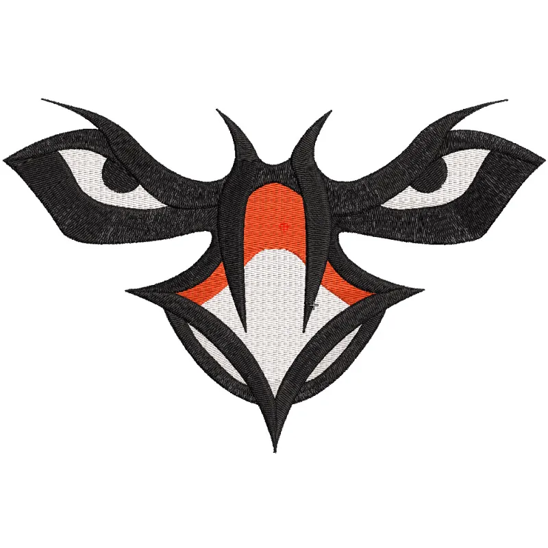 Auburn Montgomery Warhawks embroidery design featuring the team's logo in vibrant colors on fabric.