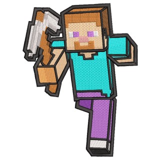 Steve Minecraft embroidery design - Embroidery Design