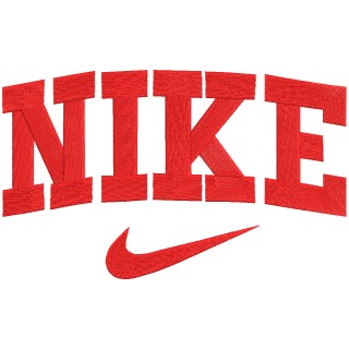 Nike red logo embroidery design - Embroidery Design