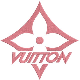 Louis Vuitton pink logo embroidery design - Embroidery Design