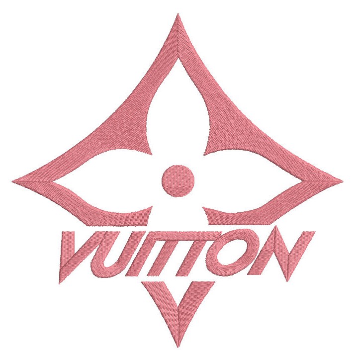 Louis Vuitton pink logo embroidery design - Embroidery Design