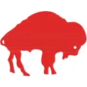 Buffalo Bills red logo embroidery design featuring the iconic buffalo silhouette and team colors.