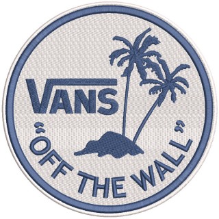Vans round logo embroidery design - Embroidery Design
