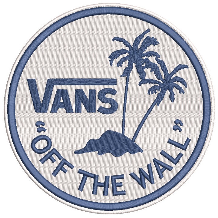 Vans round logo embroidery design - Embroidery Design