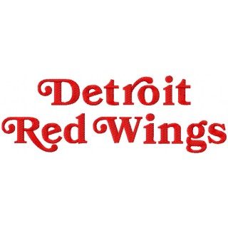 Detroit red wings woodmark logo embroidery design - Embroidery Design