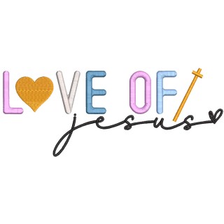 Love Of Jesus embroidery design - Embroidery Design