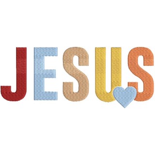 Jesus love embroidery design - Embroidery Design