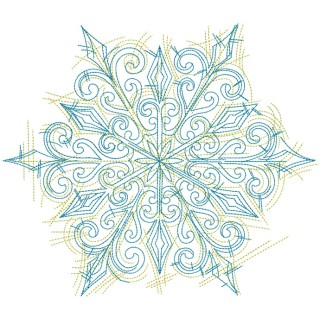 Christmas Funny snowflake embroidery design - Embroidery Design