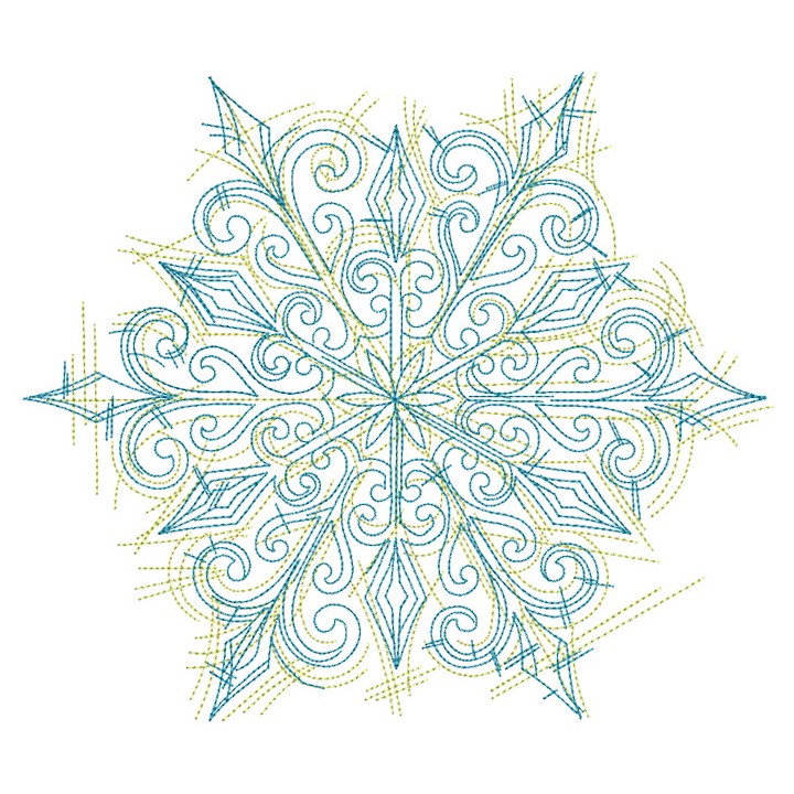 Christmas Funny snowflake embroidery design - Embroidery Design