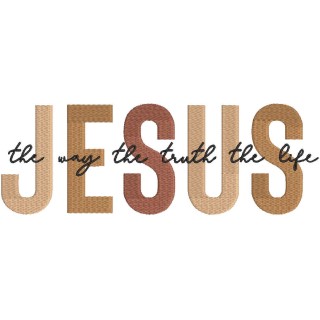 Jesus The Way The Truth The Life embroidery design - Embroidery Design