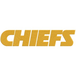 Chiefs wordmark logo embroidery design - Embroidery Design