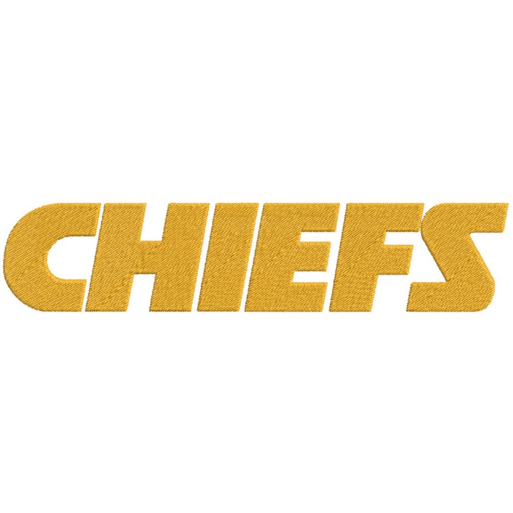 Chiefs wordmark logo embroidery design - Embroidery Design