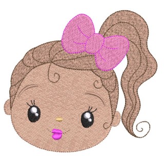 Little girl face embroidery design - Embroidery Design