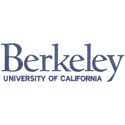 University of California Berkeley logo embroidery design featuring the iconic Golden Bears emblem on fabric.