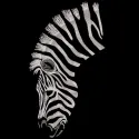 Zebra art embroidery design featuring a detailed, colorful depiction of a zebra in a vibrant artistic style.