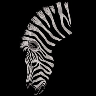Zebra art embroidery design - Embroidery Design