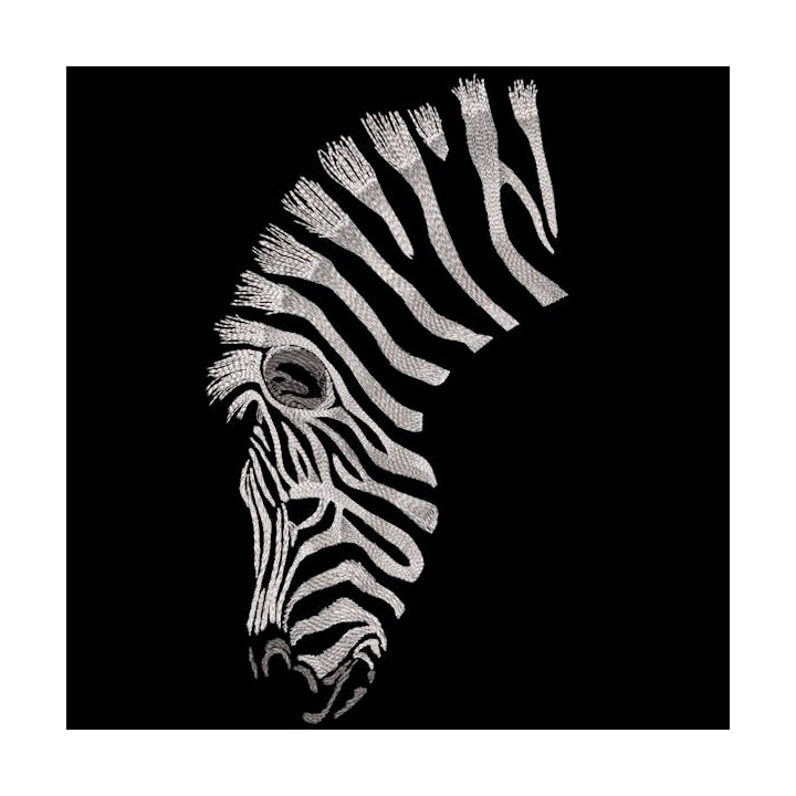 Zebra art embroidery design - Embroidery Design