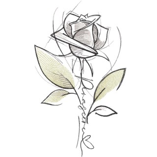 Rinascente rose embroidery design - Embroidery Design