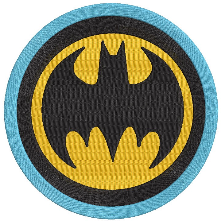 Batman round badge embroidery design - Embroidery Design