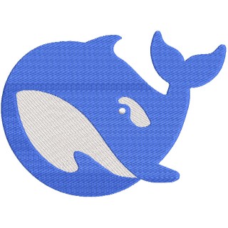 DeepSeek symbol logo  embroidery design - Embroidery Design