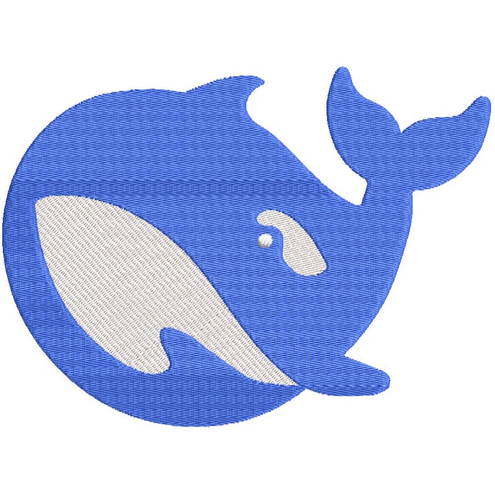 DeepSeek symbol logo  embroidery design - Embroidery Design