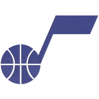 Utah Jazz Logo one color embroidery design - Embroidery Design