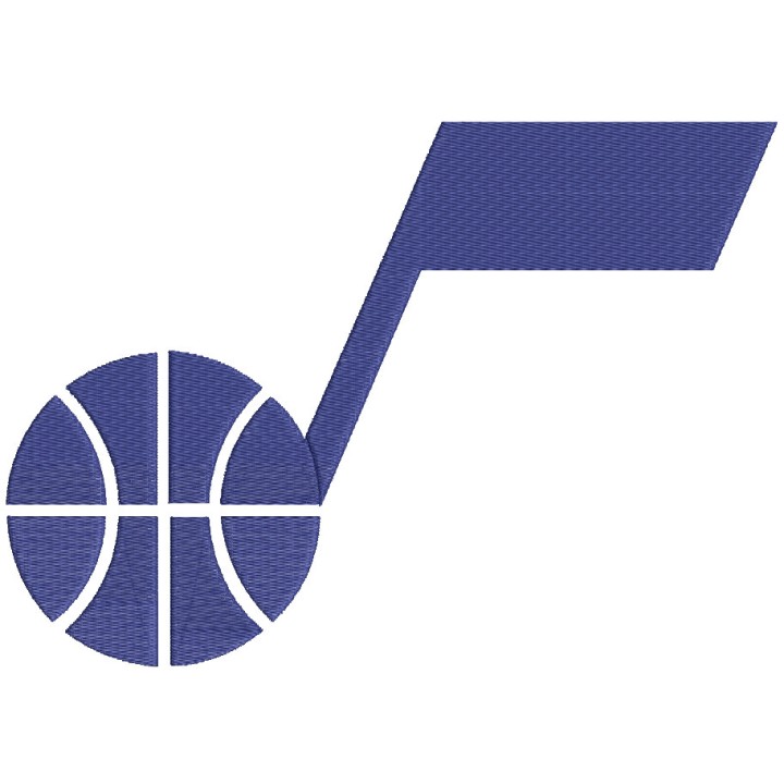 Utah Jazz Logo one color embroidery design - Embroidery Design
