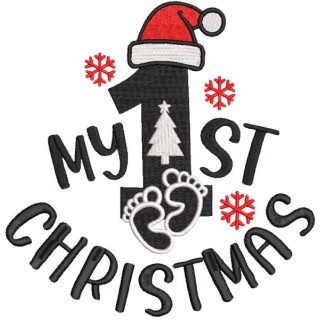 My first Christmas decor embroidery design - Embroidery Design