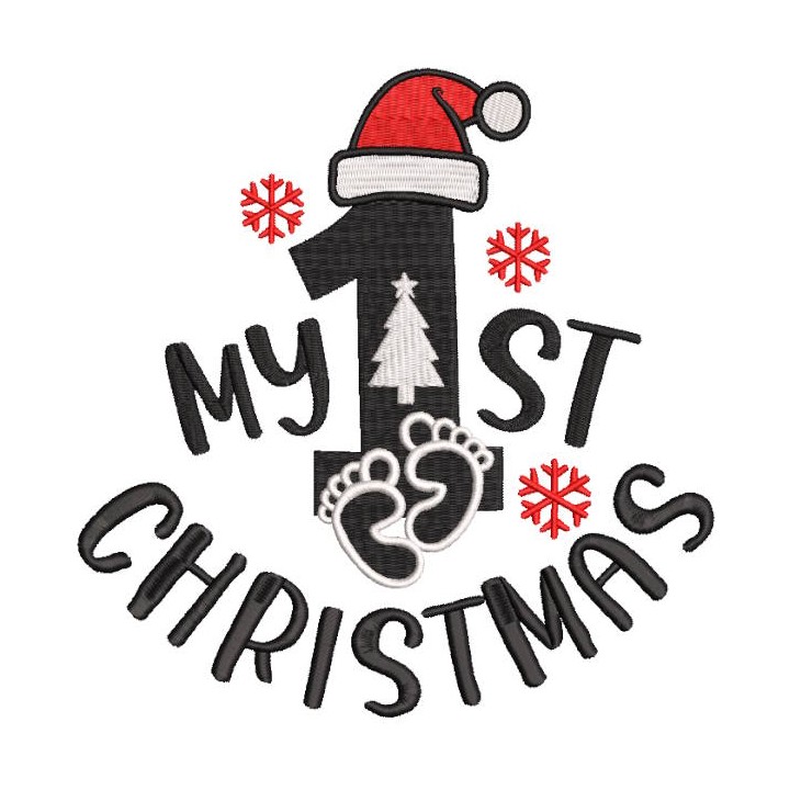 My first Christmas decor embroidery design - Embroidery Design