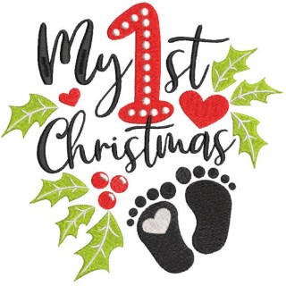 My first Christmas embroidery design - Embroidery Design