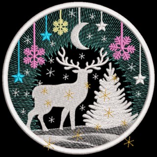 Christmas bright bal embroidery design - Embroidery Design