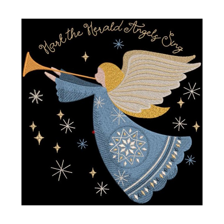 Hark the Herald Angels Sing embroidery design - Embroidery Design