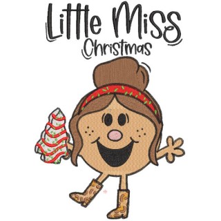 Little miss christmas embroidery design - Embroidery Design
